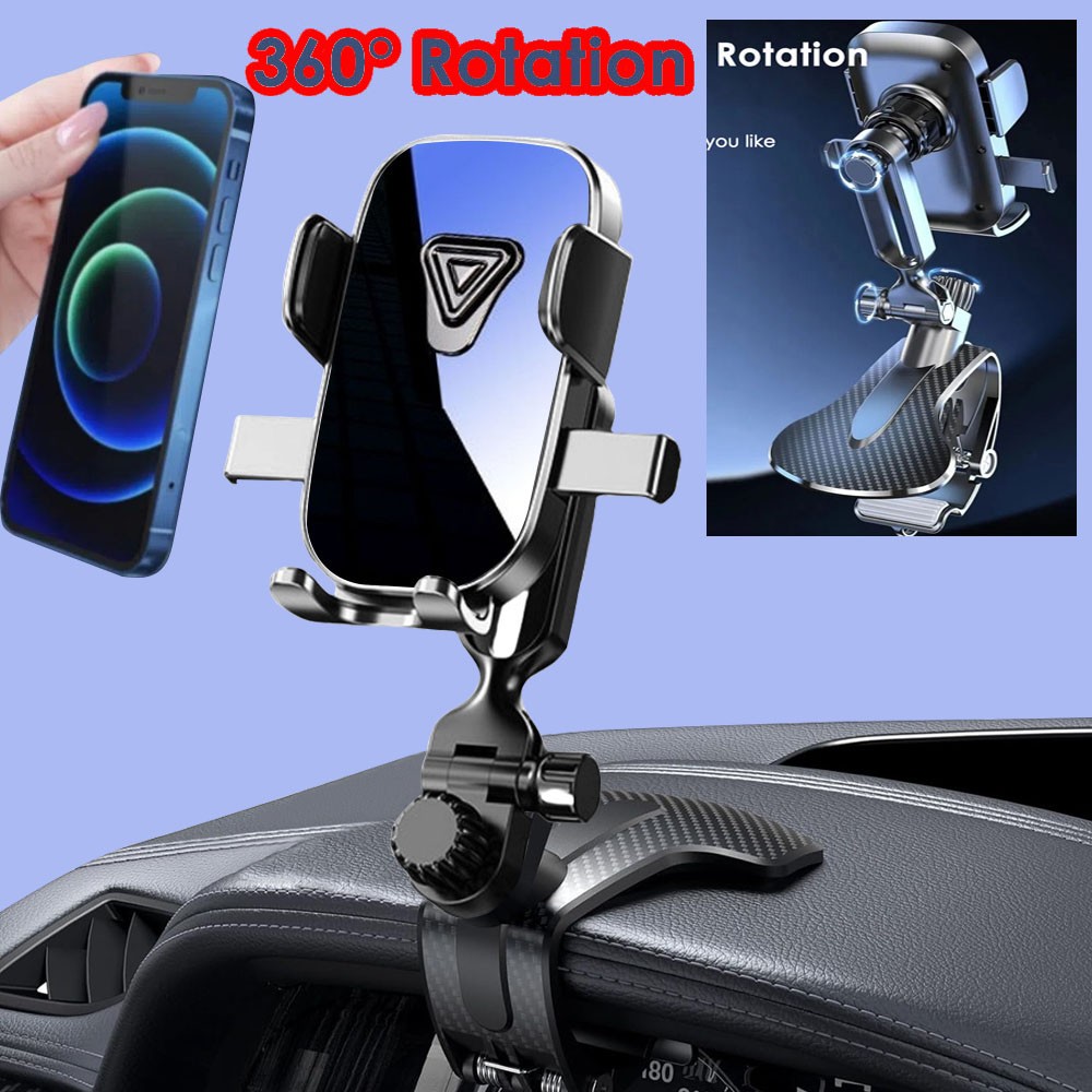 360° Rotatable Car Dash Mount Holder Stand for Cell Phone Universal GPS Cradle