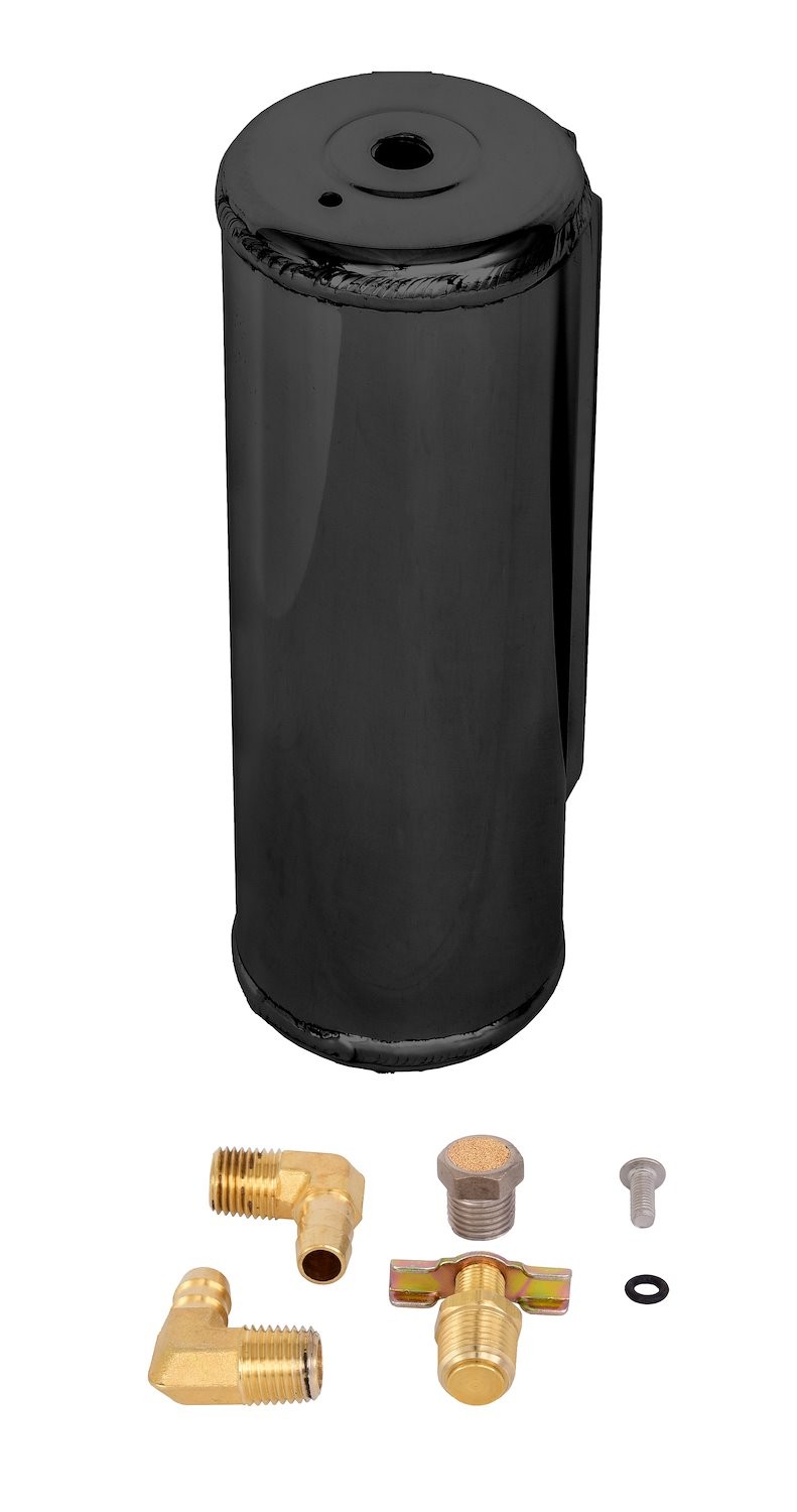 JEGS Round Recirculating/Overflow Tank/Catch Can Billet Aluminum