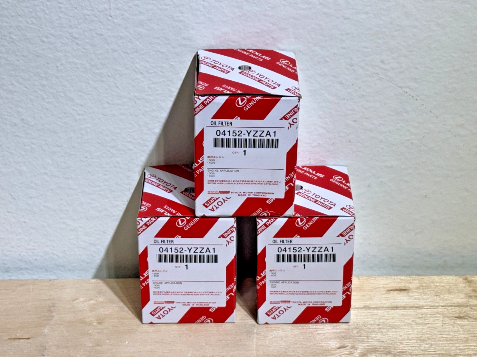 (3) Pack of Genuine Toyota Lexus Scion OEM Oil Filters | 04152-YZZA1 | 