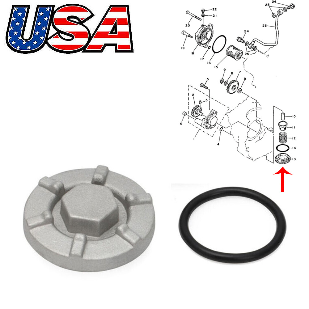 For Yamaha XT250L XT250LC TT350S XT350 Oil Drain Plug W/ O-ring 4HC-15351-00-00
