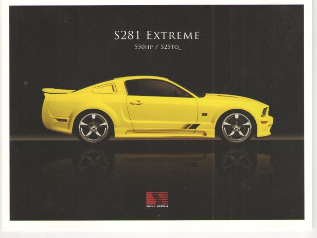 2007 Saleen Mustang S281 Extreme Dealer Showroom Sales Folder - Must See