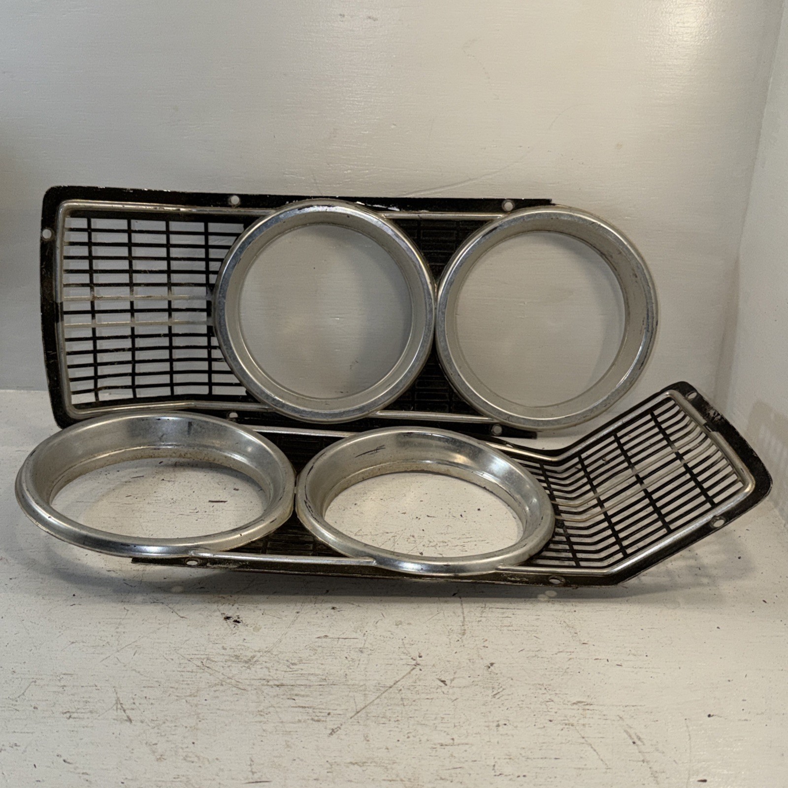 Vintage OEM 1966 Dodge Coronet Grille Headlight Bezels Set Trim Moldings MOPAR