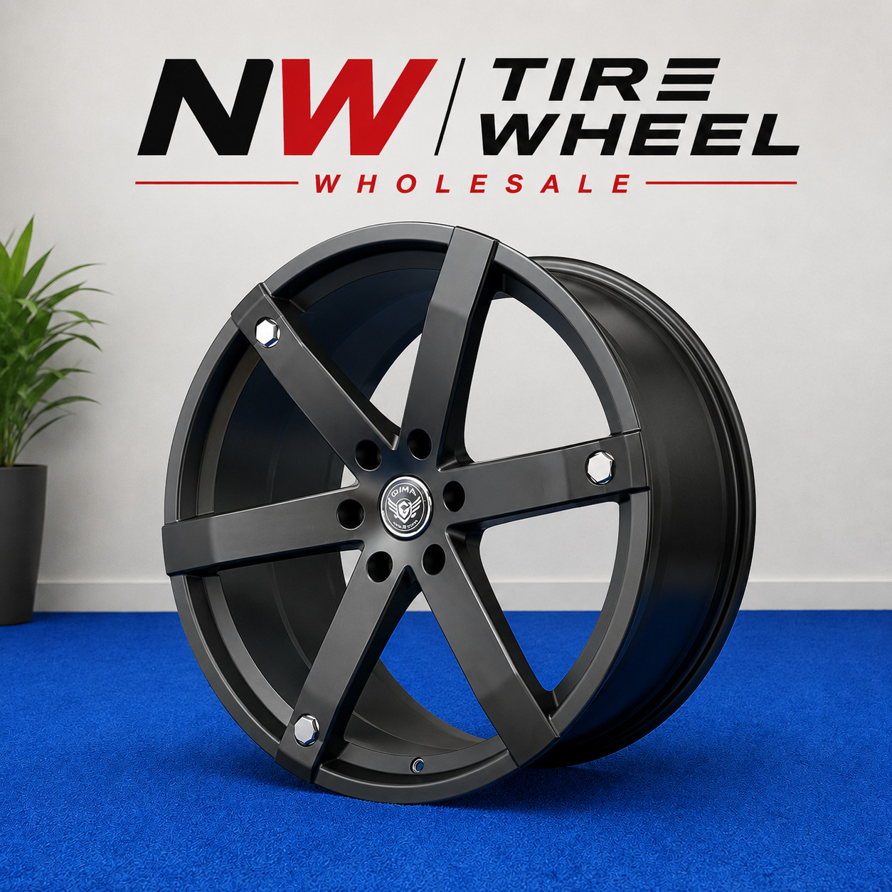 22 INCH GIMA GM12 MATTE BLACK WHEELS ONLY NO TIRES 6x135 FORD F150 EXPEDITION
