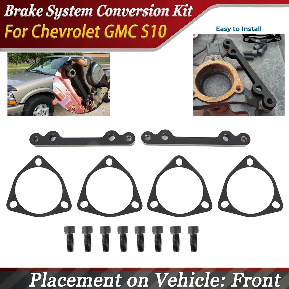 Fit S10 2wd Blazer Sonoma Spindle Brake Swap C5 C6 Corvette Conversion 1982-2003 Fit S10 2wd Blazer Sonoma Spindle Brake Swap C5 C6 Corvette Conversion 1982-2003