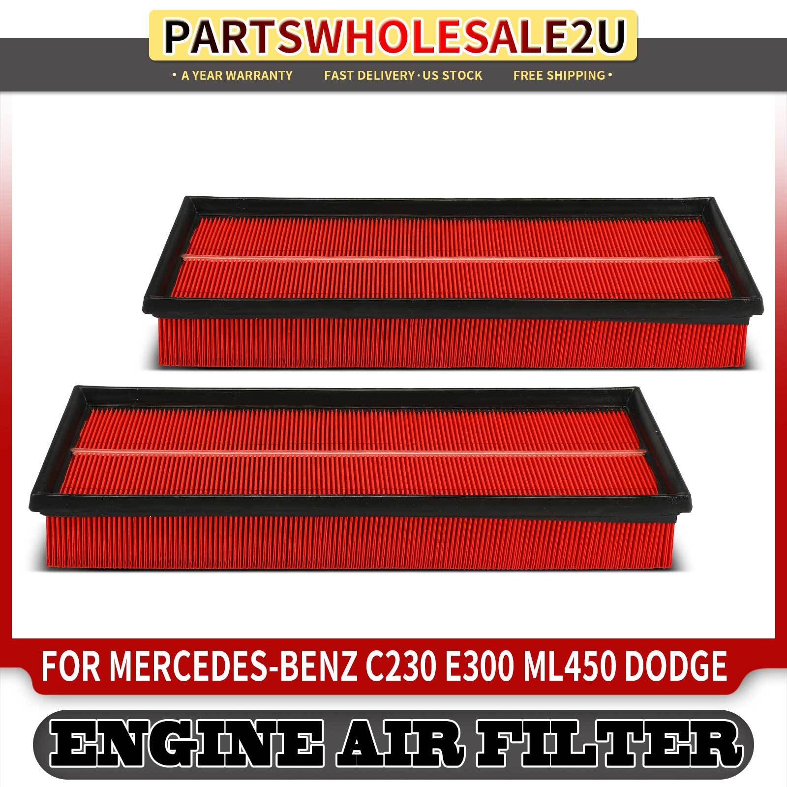 2x High Performance Engine Air Filter for Mercedes-Benz C230 R350 C55 AMG SL550
