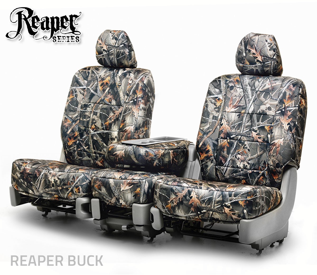 Seat Covers for 2015-2022 GMC Canyon Crew Cab Canvas Camo Full Set Custom Fit