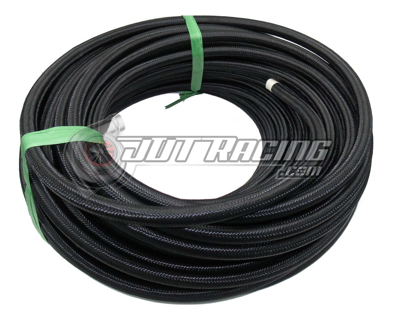 8AN AN8 Black Nylon Braided Stainless Steel PTFE Fuel Hose E85 15ft Length