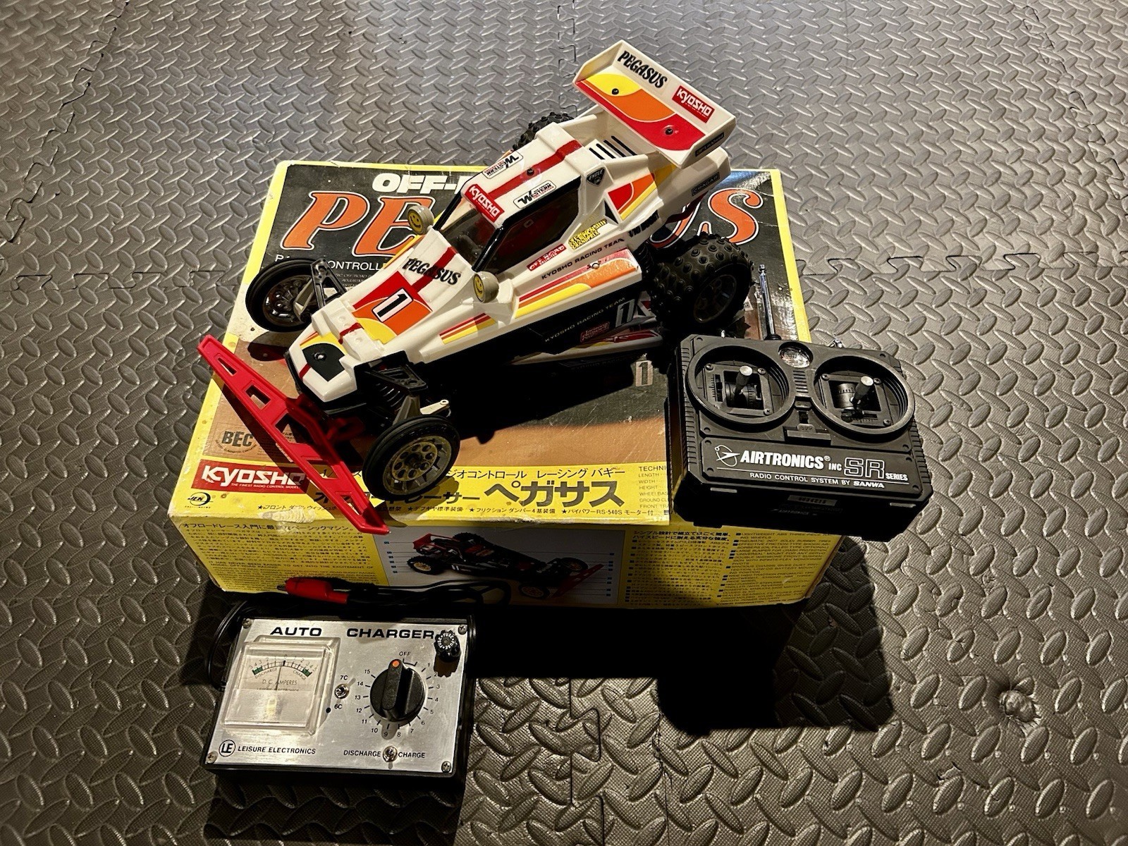 Kyosho Pegasus RC Car And Accessories 1:10 Scale Mid 80\'s In Original Box