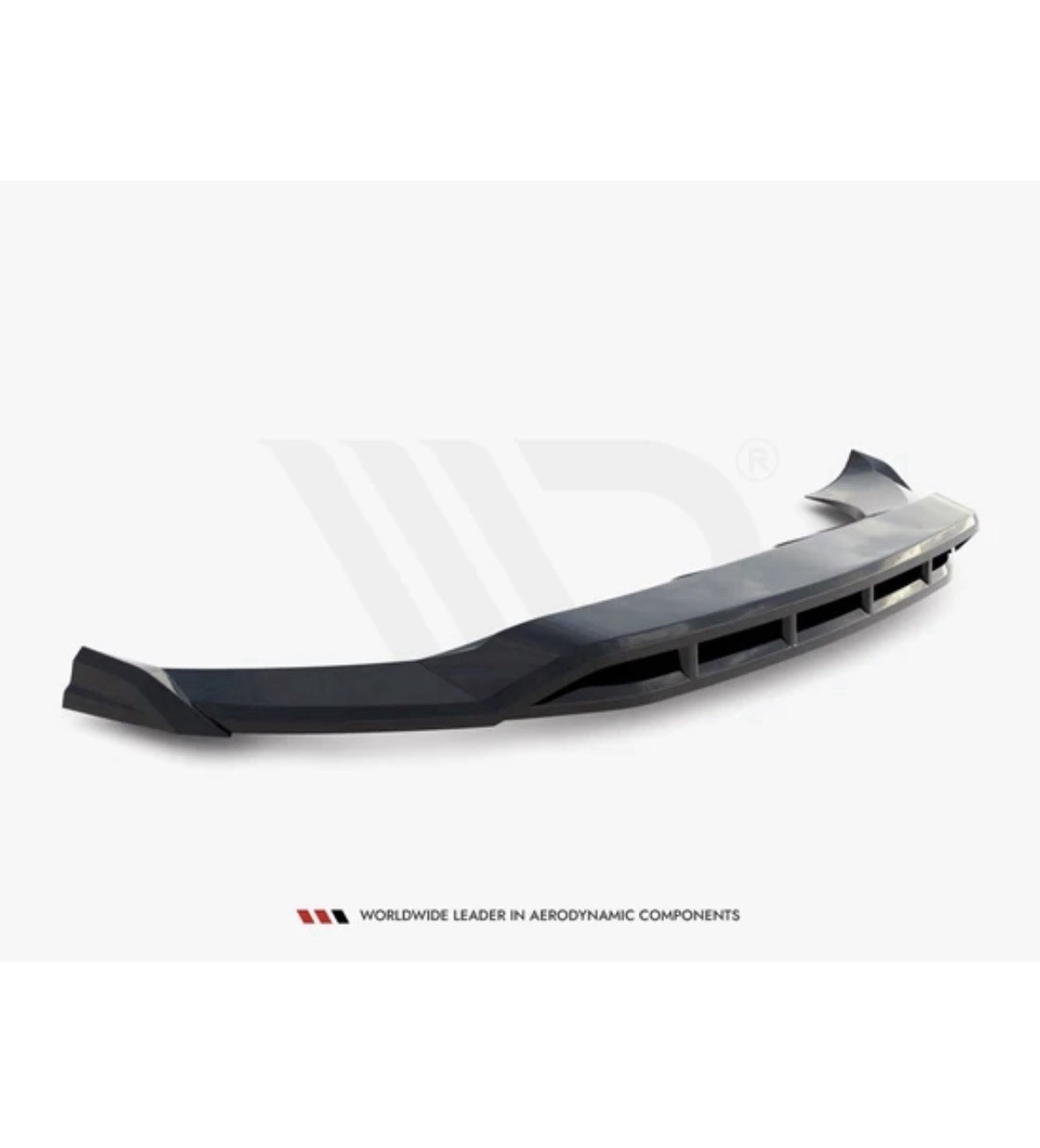 Maxton Design Front Splitter Porsche Cayenne Coupe MK3 2019-2023 Gloss Black