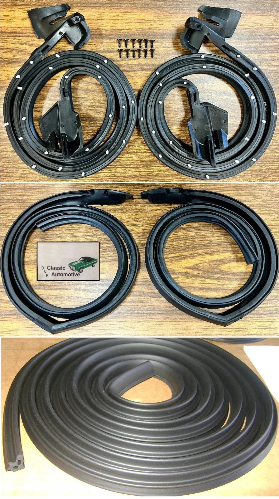 1969-72 Chevelle Skylark Cutlass Coupe 5pc Weatherstrip Kit Door Roof Rail Trunk