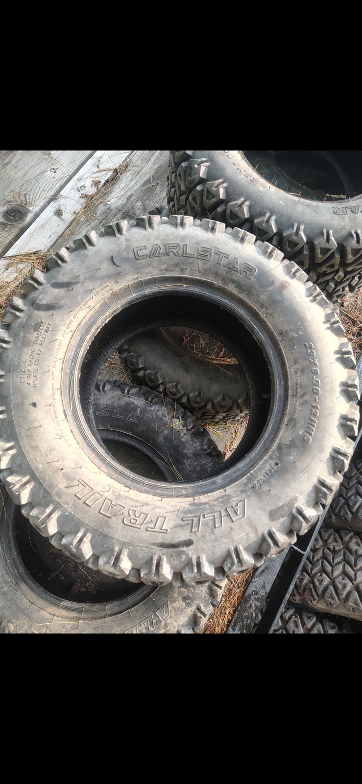 Carlisle AT 23x8x12 good used tires like new 