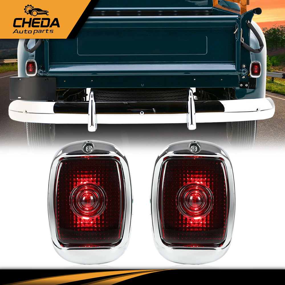 2x Fit For 1940-53 Chevy First Series Pickup Truck Rear Tail Lamp Lights LH & RH