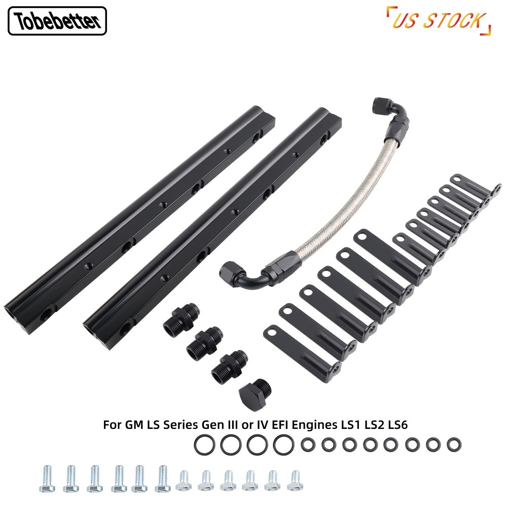For GM LS Gen III or IV EFI Engines LS1 LS2 LS6 LS3 L92 Fuel Rail Kit Aluminum