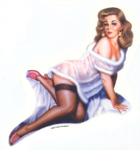 SEXY Vintage Fifties GIRL 50\'s Nostalgic STICKER/DECAL BUMPERSTICKER CARTAGENA