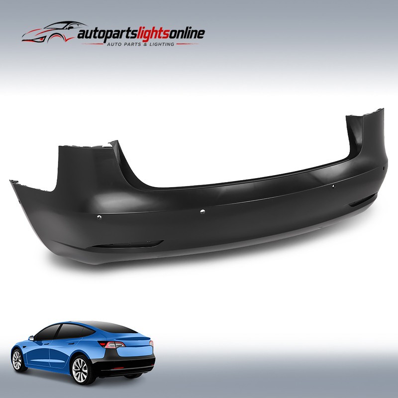 Rear Bumper Cover W/ Sensor Holes For 2017-2021 2022 Tesla Model 3 1108905S0A