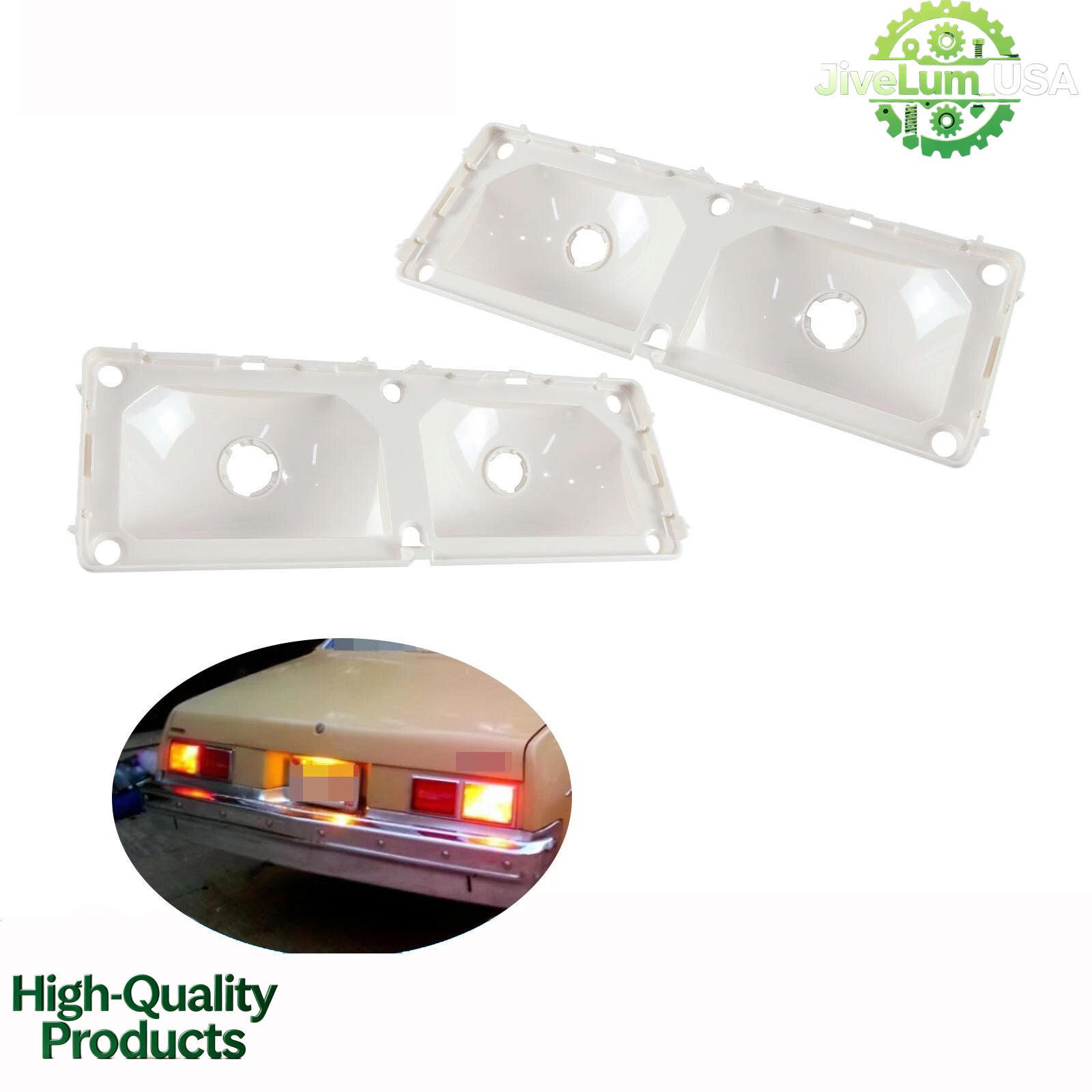 For 1975-1979 Chevy Nova 4.1L 4.3L 5.0L 5.7L Left & Right Tail Lamp Housing Set