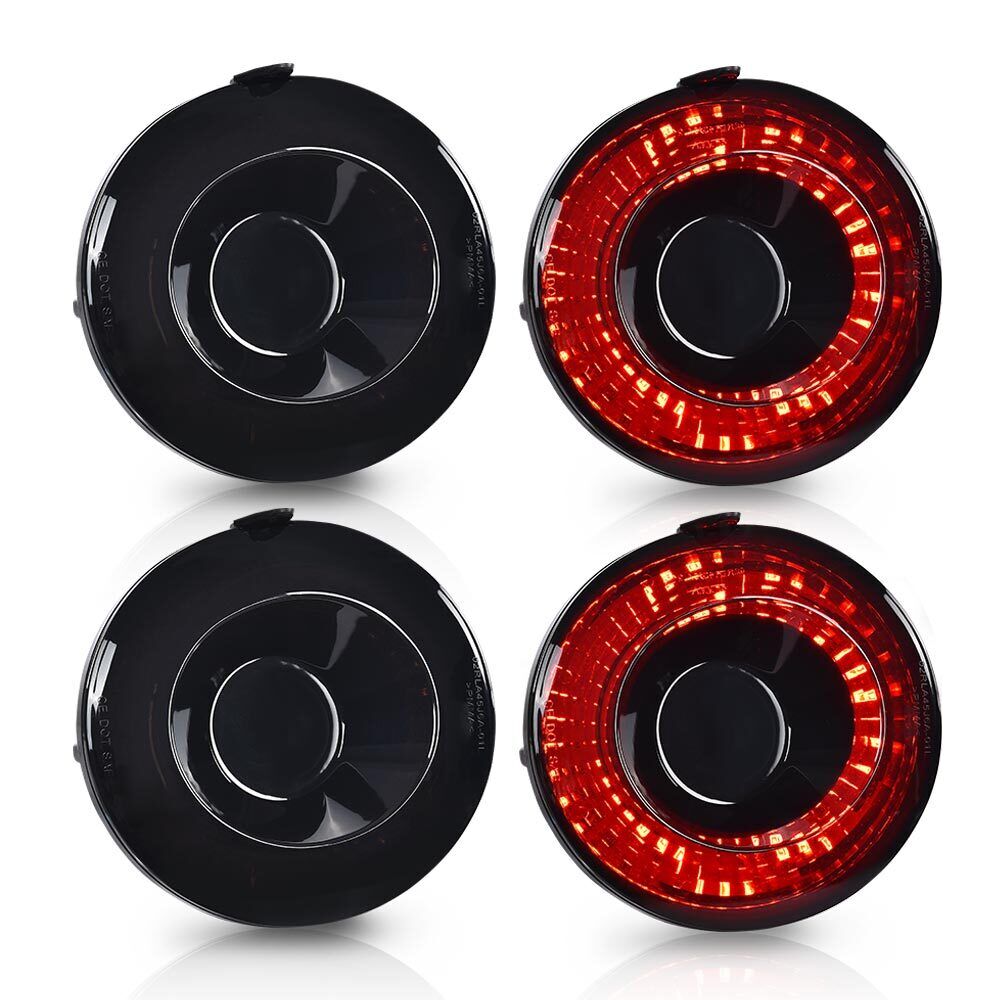 4pcs LED Tail Lights Brake Lamps Fit For 05-13 Chevrolet Corvette C6 Coupe Black