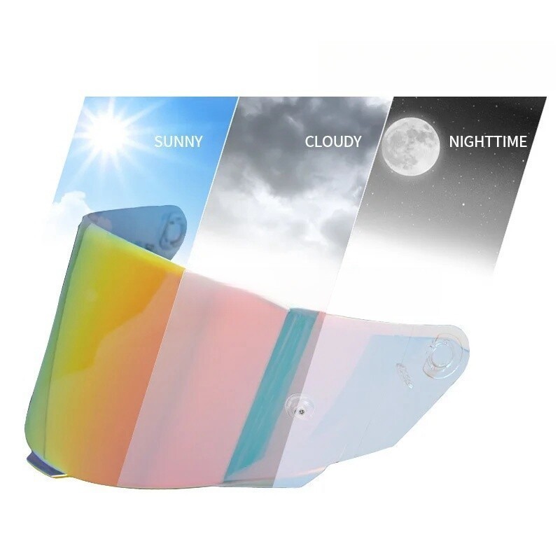 Photochromic Revo Visor Shield Fits For KYT R2R Motorcycle Helmet Lens HOT