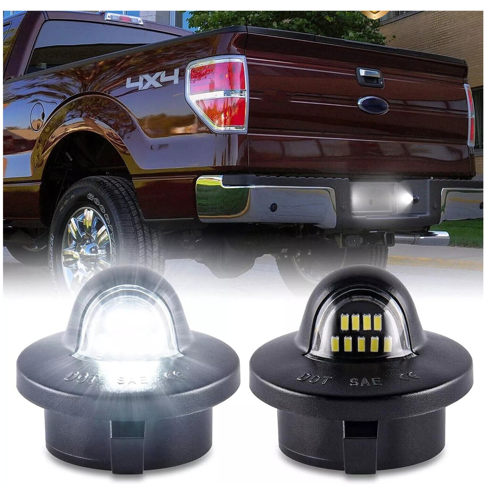 2X FOR FORD F150 F250 F350 LED LICENSE PLATE LIGHT TAG LAMP ASSEMBLY REPLACEMENT