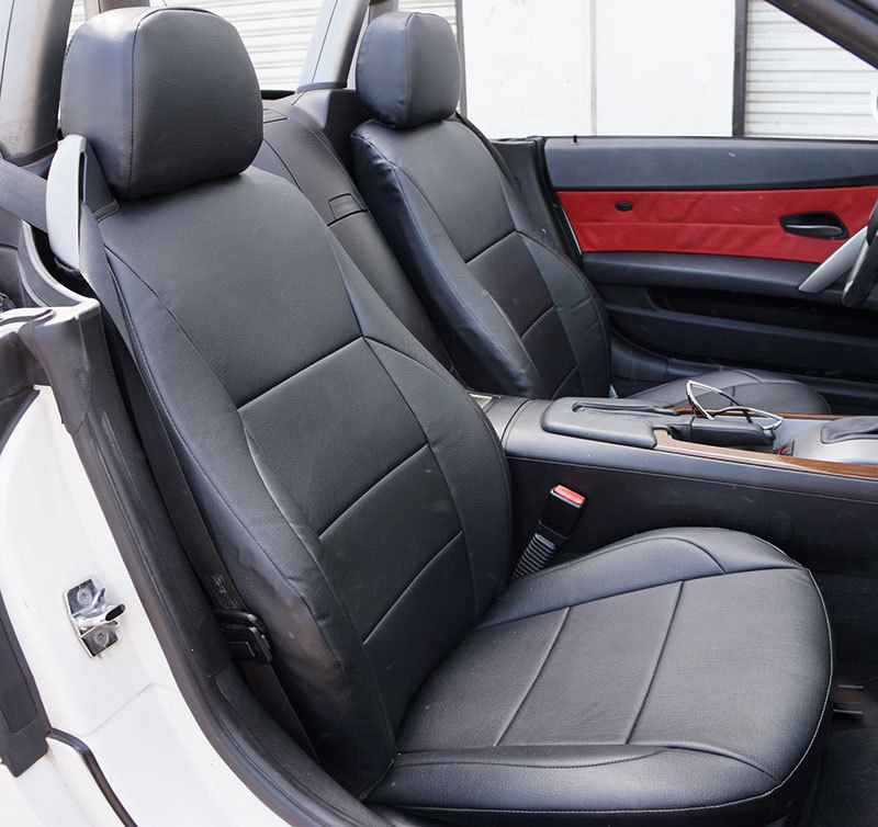 for BMW Z4 2003-2008 IGGEE CUSTOM MADE FIT 2 FRONT SEAT COVERS BLACK for BMW Z4 2003-2008 IGGEE CUSTOM MADE FIT 2 FRONT SEAT COVERS BLACK