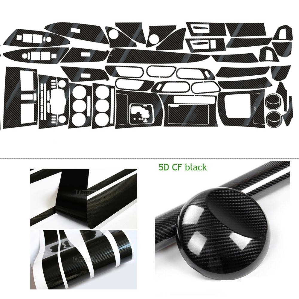 For mazda 3 2008-2013 5D Carbon Fiber black Pattern Interior DIY Trim Decals