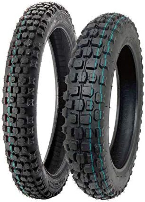 Front 2.50-14 Rear 3.00-12 Tire Set, Dirt Bike Off-Road