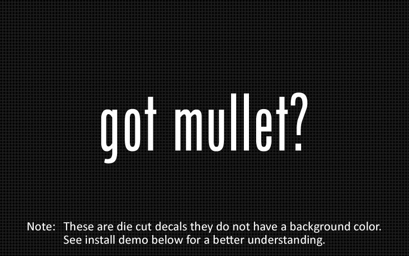 (2x) got mullet? Sticker Die Cut Decal vinyl