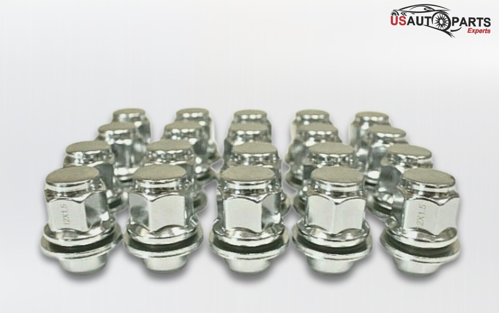 Qty 20 Chrome 12x1.5 OEM Wheel Lug Nuts Mag Seat Washer for Lexus Toyota Camry