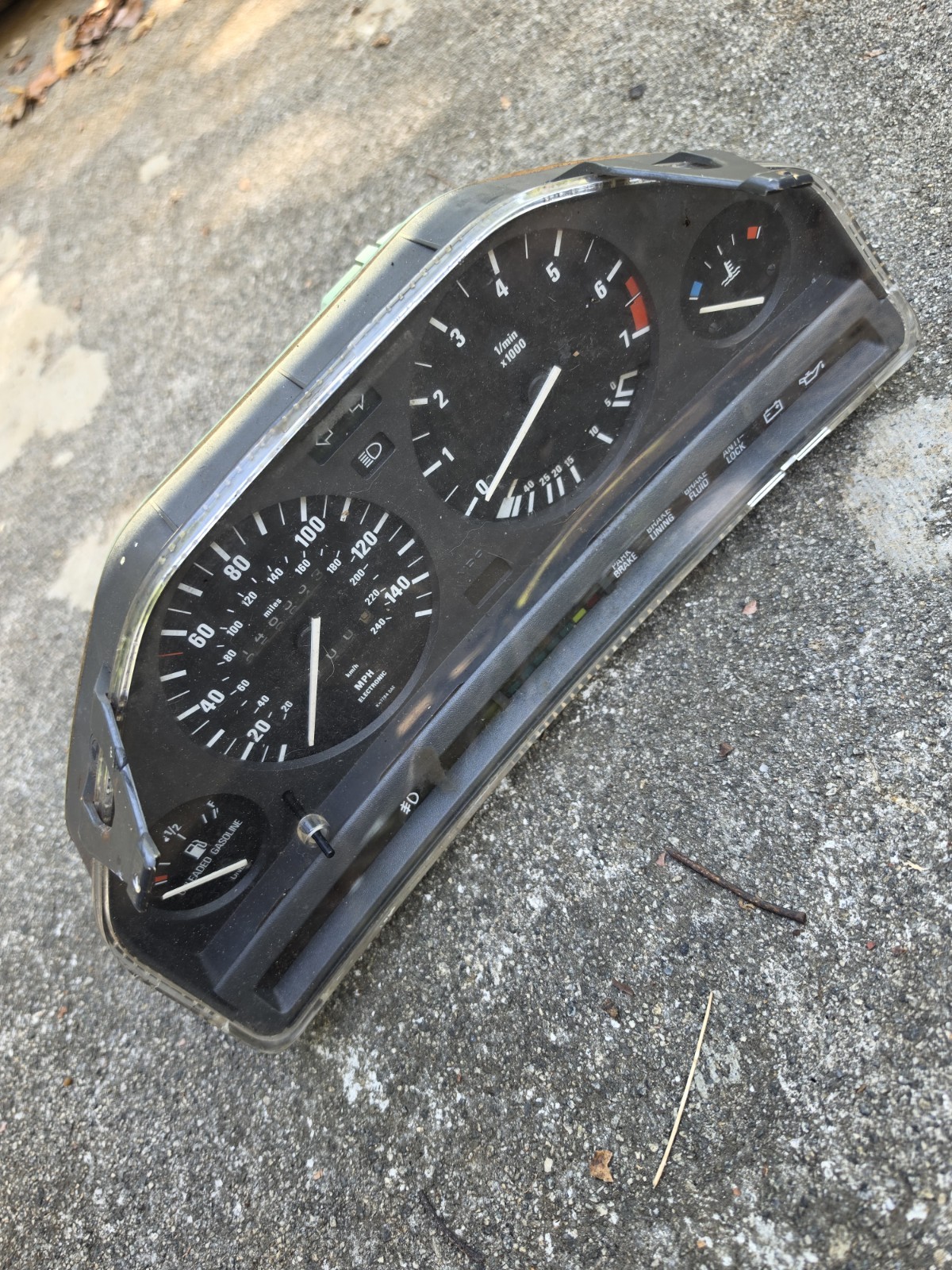 BMW E30 325i Convertible Motometer Instrument Gauge Cluster 140MPH 1381854 OEM