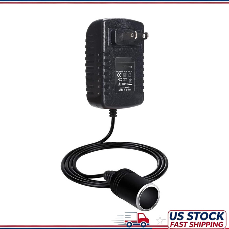 12V 2A AC/DC Adapter Cigarette Lighter Socket, 110V to Wall Plug CarSize: 2A 24W 12V 2A AC/DC Adapter Cigarette Lighter Socket, 110V to Wall Plug CarSize: 2A 24W