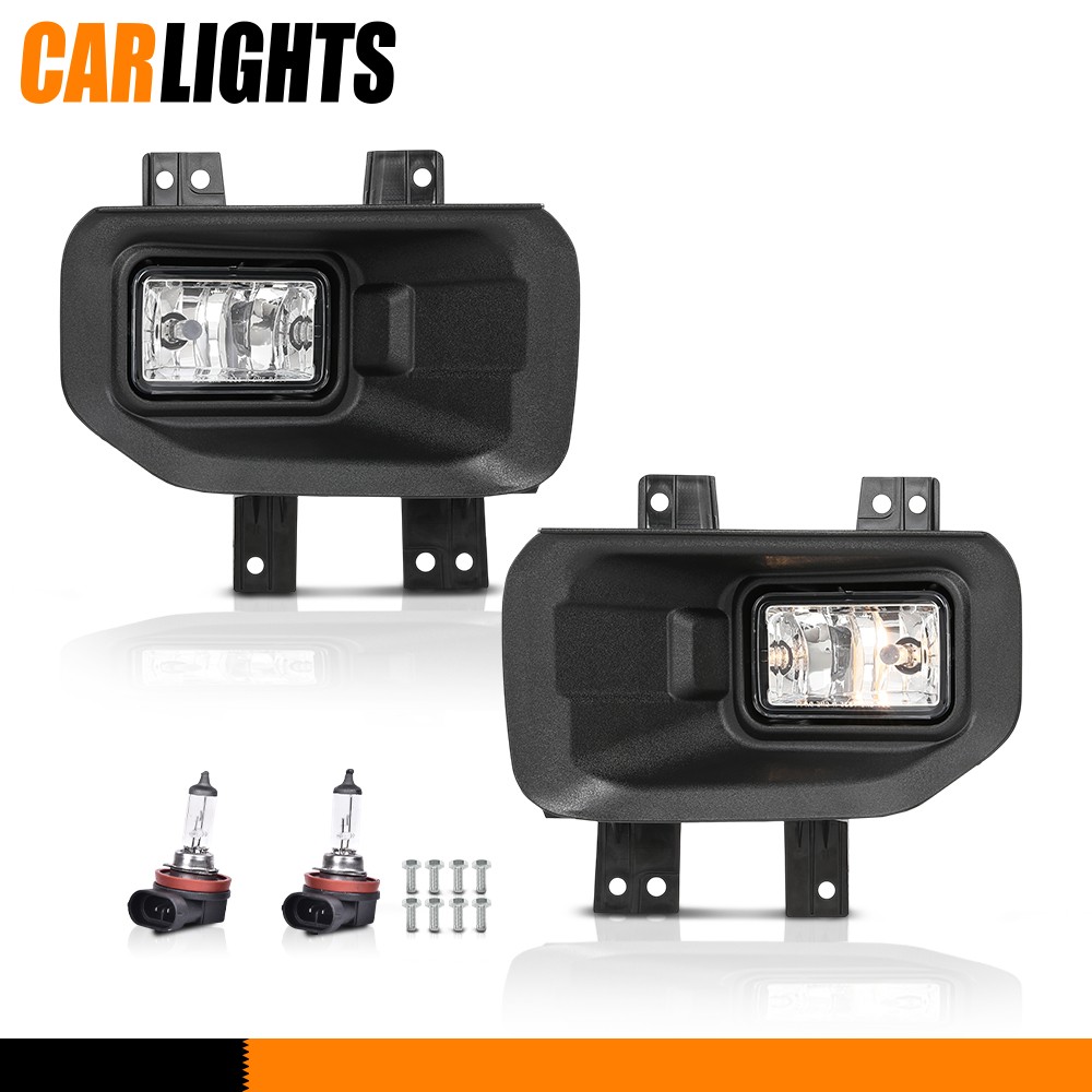 Fits 2015-2017 Ford F-150 Front Fog Light Clear Lens Light Driving Lamp w/ Bezel