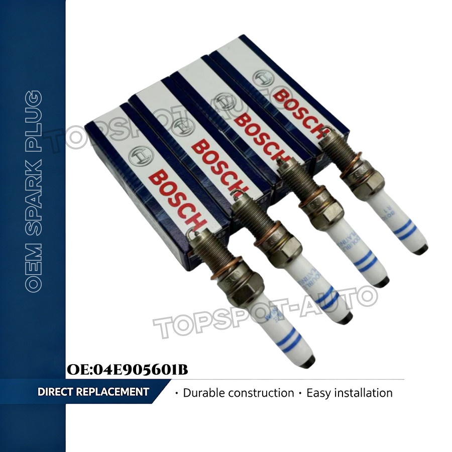 4Pcs Bosch Spark Plug For Audi A1 A3 A3 A5 Q2 Q3 Seat Skoda VW Passat 04E905602A