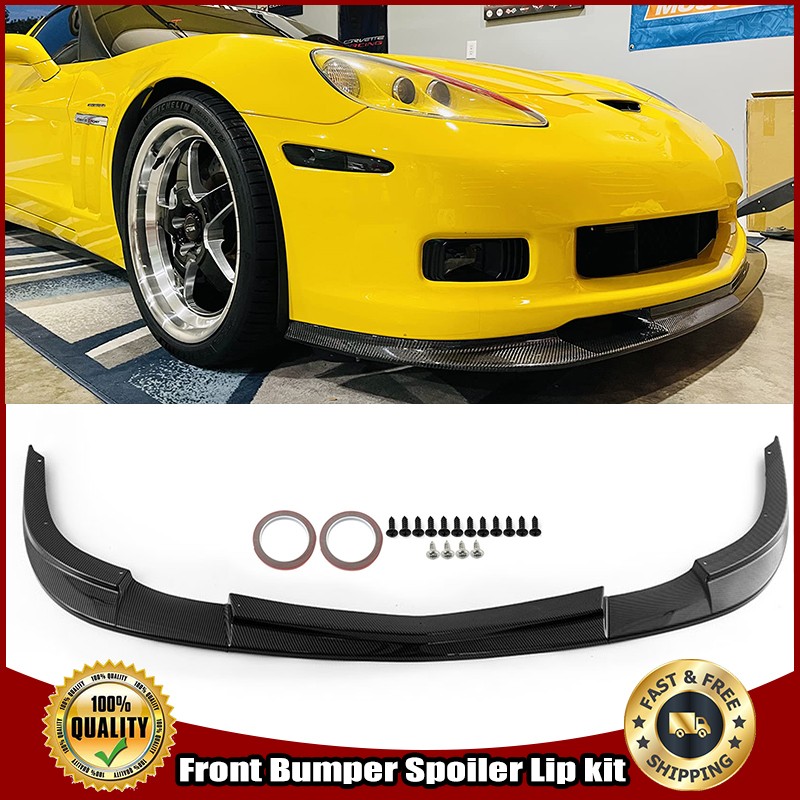 For 05-13 Corvette C6 Z06 | EOS ZR1 Style Carbon Fiber Front Bumper Lip Splitter