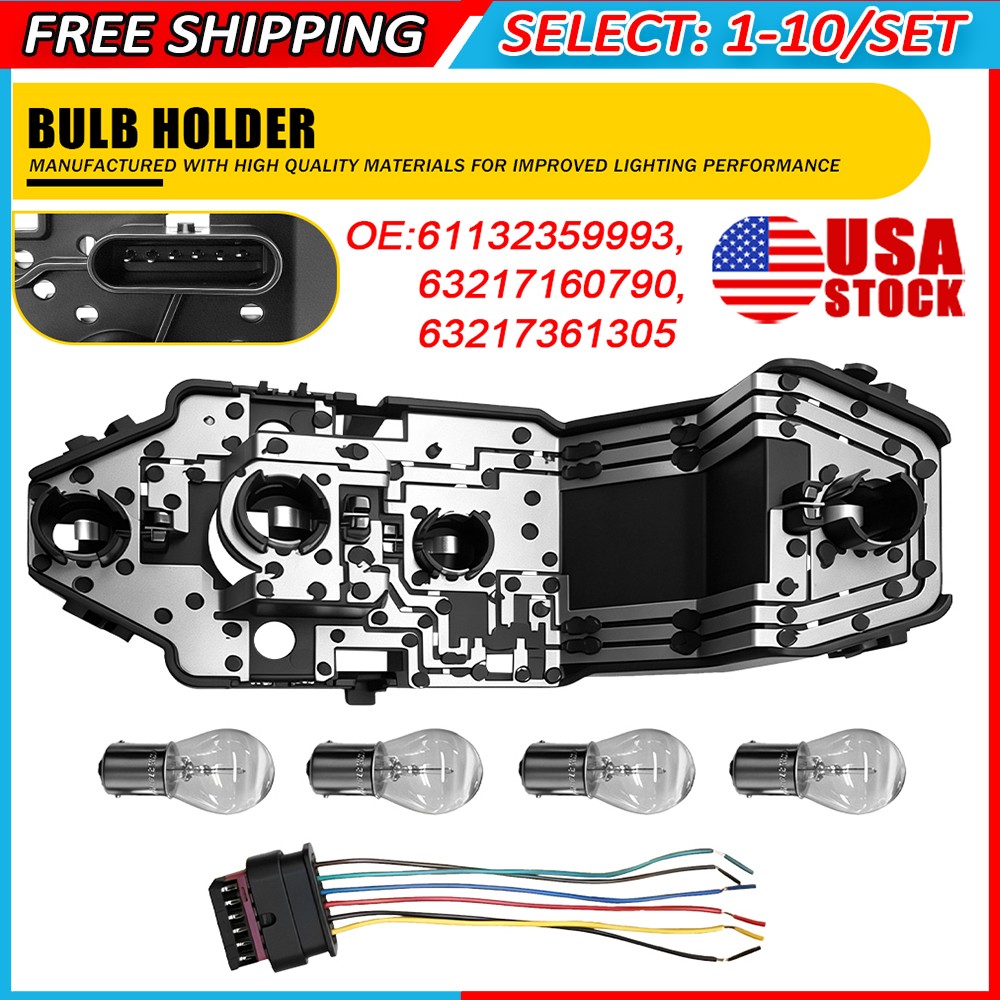 1-10x Tail Light Bulb Holder Socket Halogen 63217361305 Fit Mini Cooper F56 F57