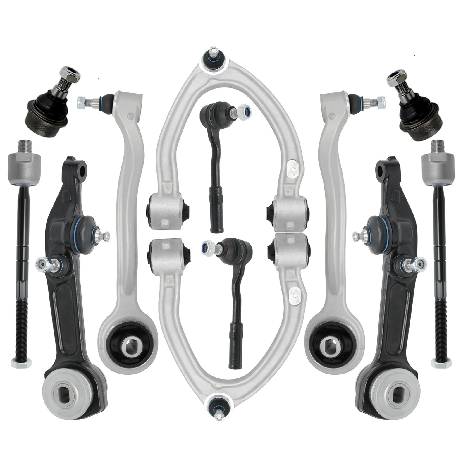 Upper Lower Control Arms Ball Joints Kit 12PCS FIT FOR Mercedes W220 S500 S430