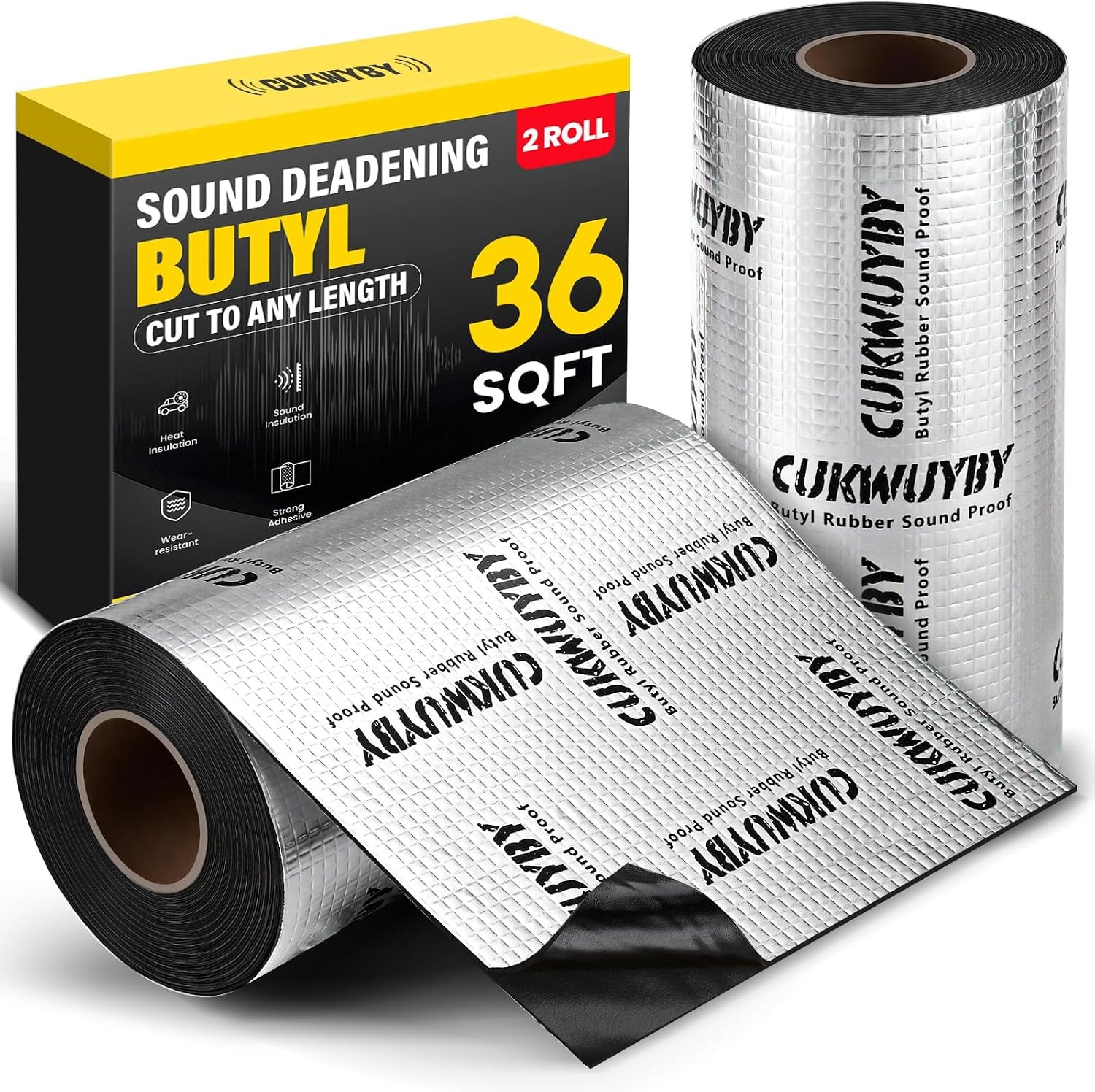 Butyl Sound Deadening 36 sqft Noise & Heat Insulation Sound Deadening Mat,Sound