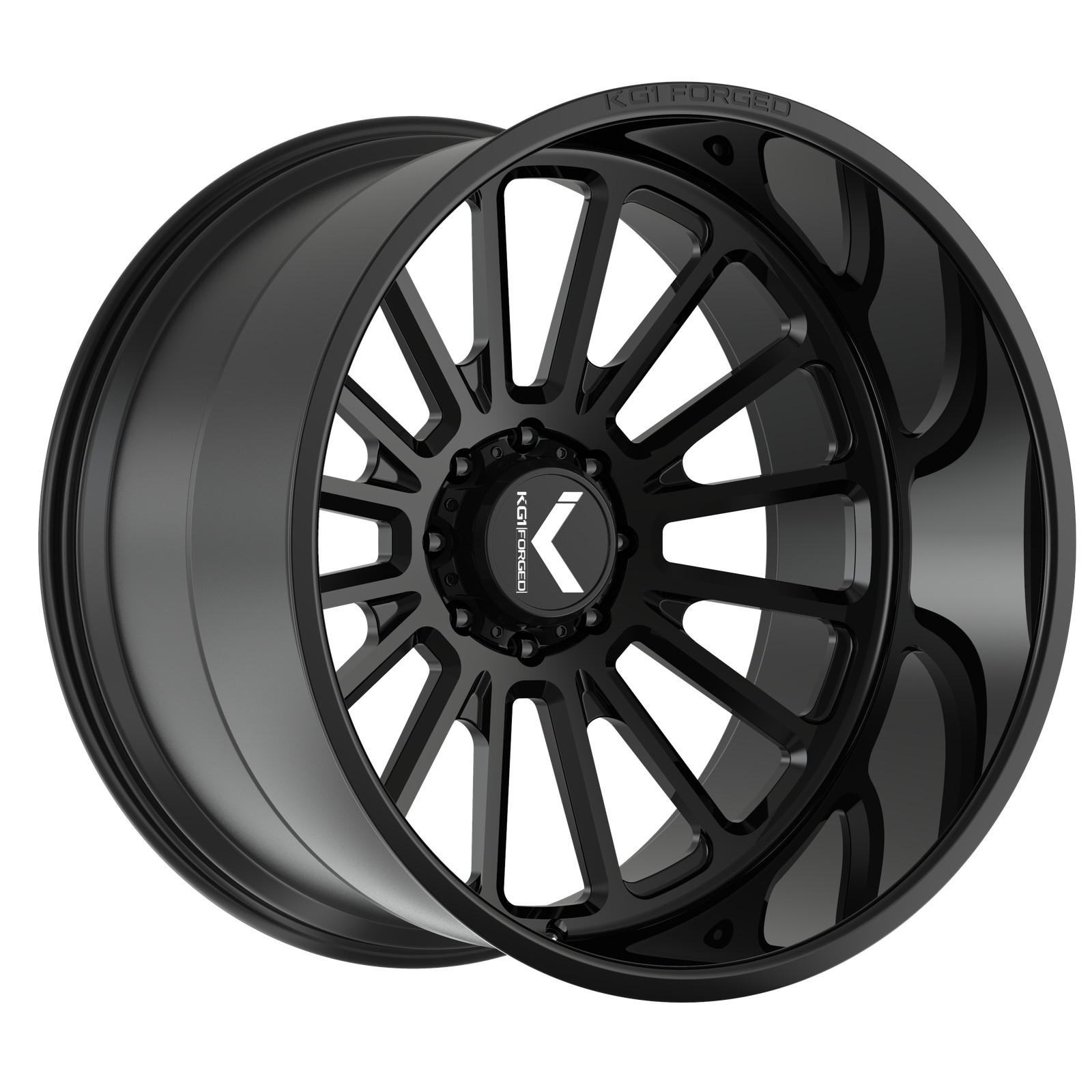 24x12 KG1 Forged KC010 Victor Gloss Black Wheel 8x180 (-44mm)