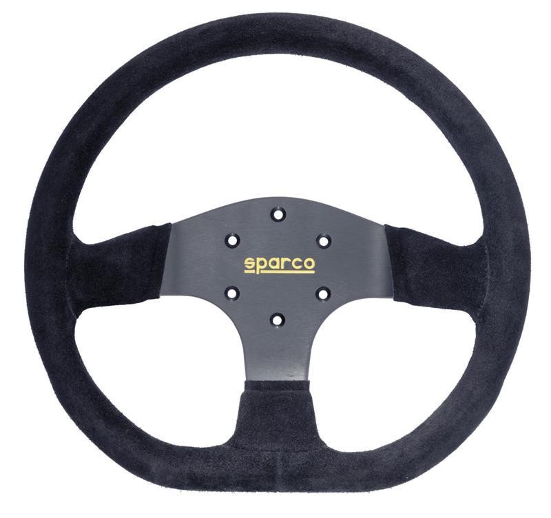 Sparco 353 Suede Black Steering Wheel - No Horn Included for Automotive Use