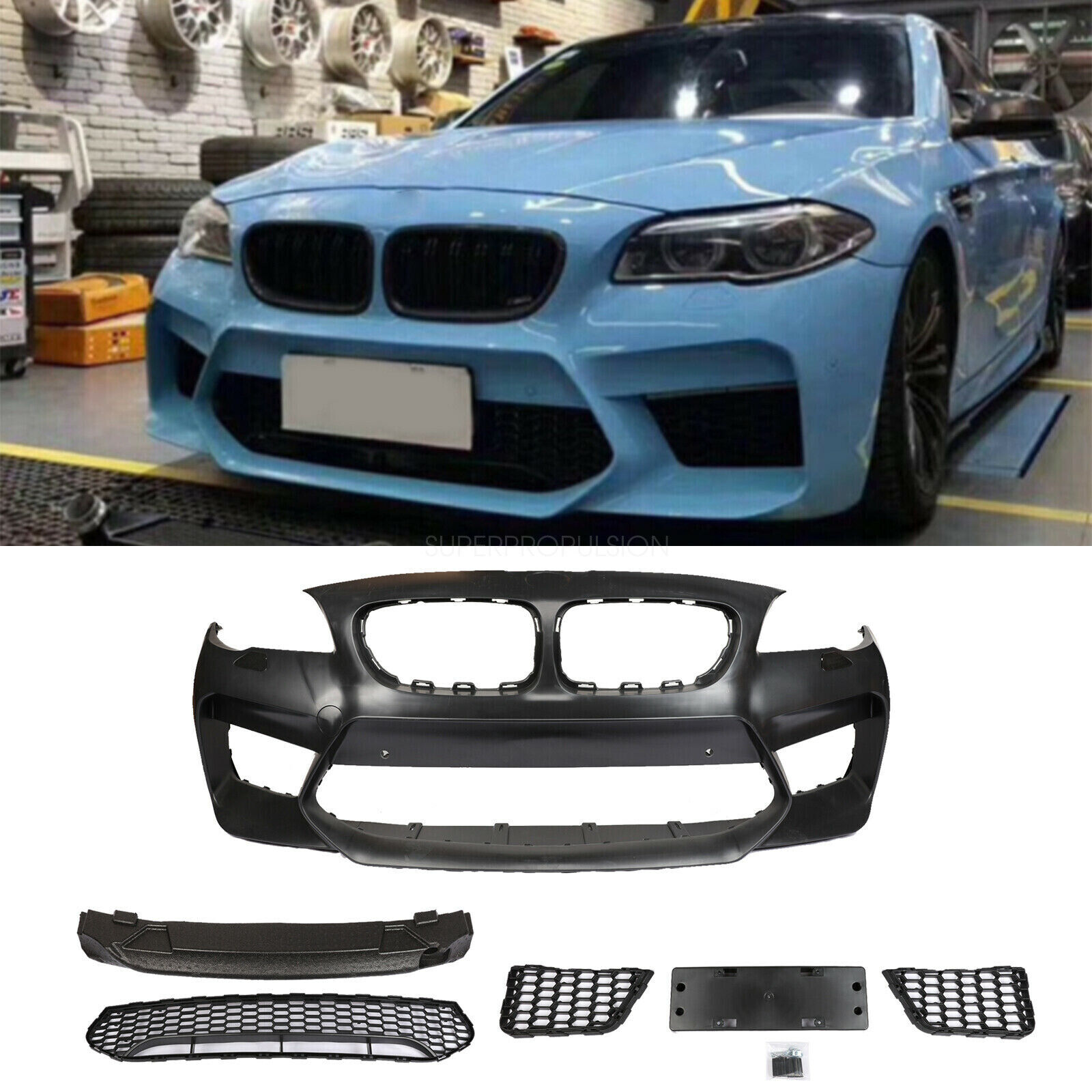G30 M5 Look style Front Bumper fit for BMW 5 Series F10 M5 style 11-17  W/ PDC
