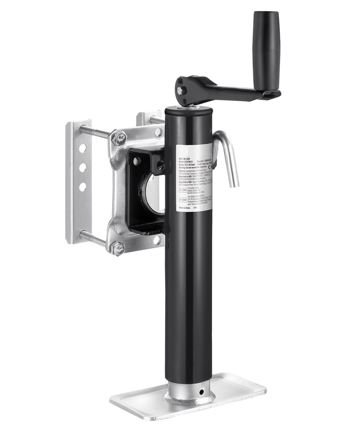 Uimoso Trailer Jack Bolt-on Trailer Tongue Jack 2000 lbs Dynamic Load 10\