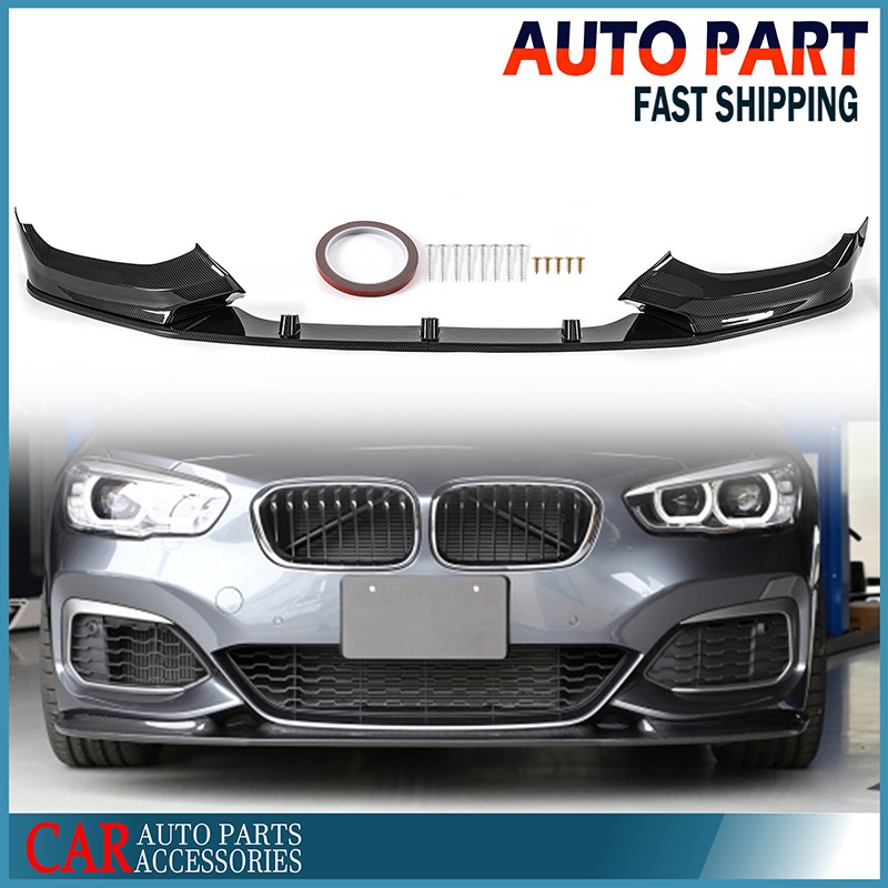 For BMW 1Series F20 F21 LCI Carbon ABS Front Spoiler Splitter Lips M Sport 15-19
