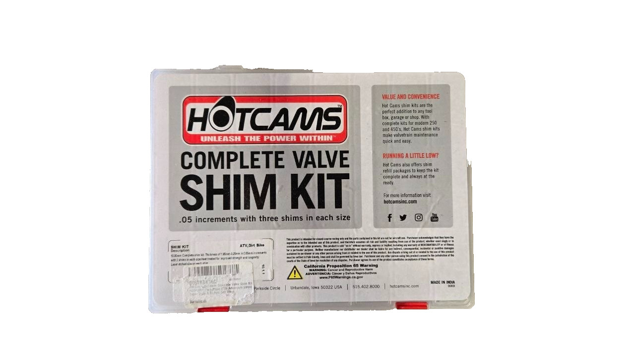 Hot Cams Complete Valve Shim Kit .05 Increments Motorcycle ATV New