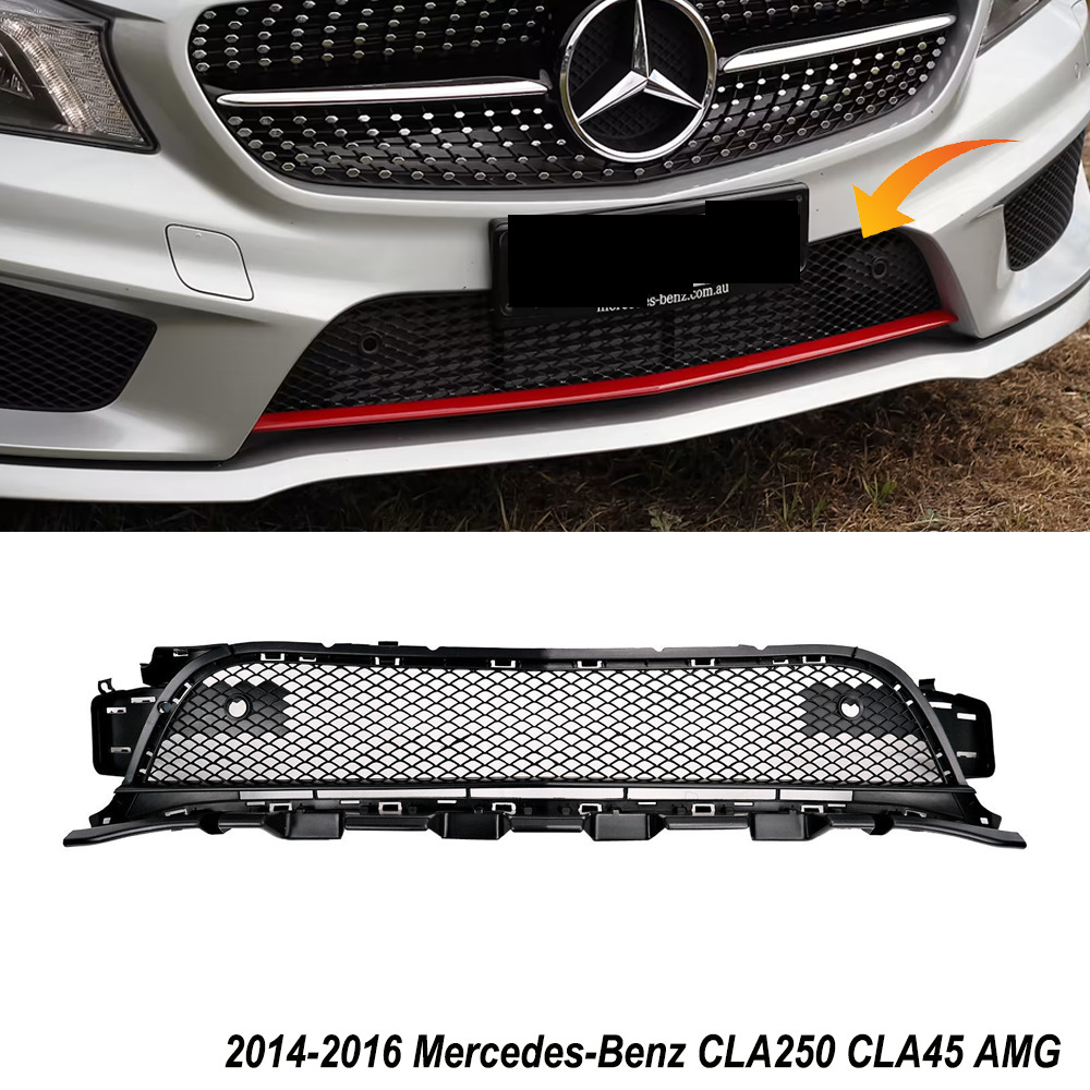  New Bumper Face Bar Grille For 2014-2016 Mercedes-Benz CLA250 CLA45 AMG