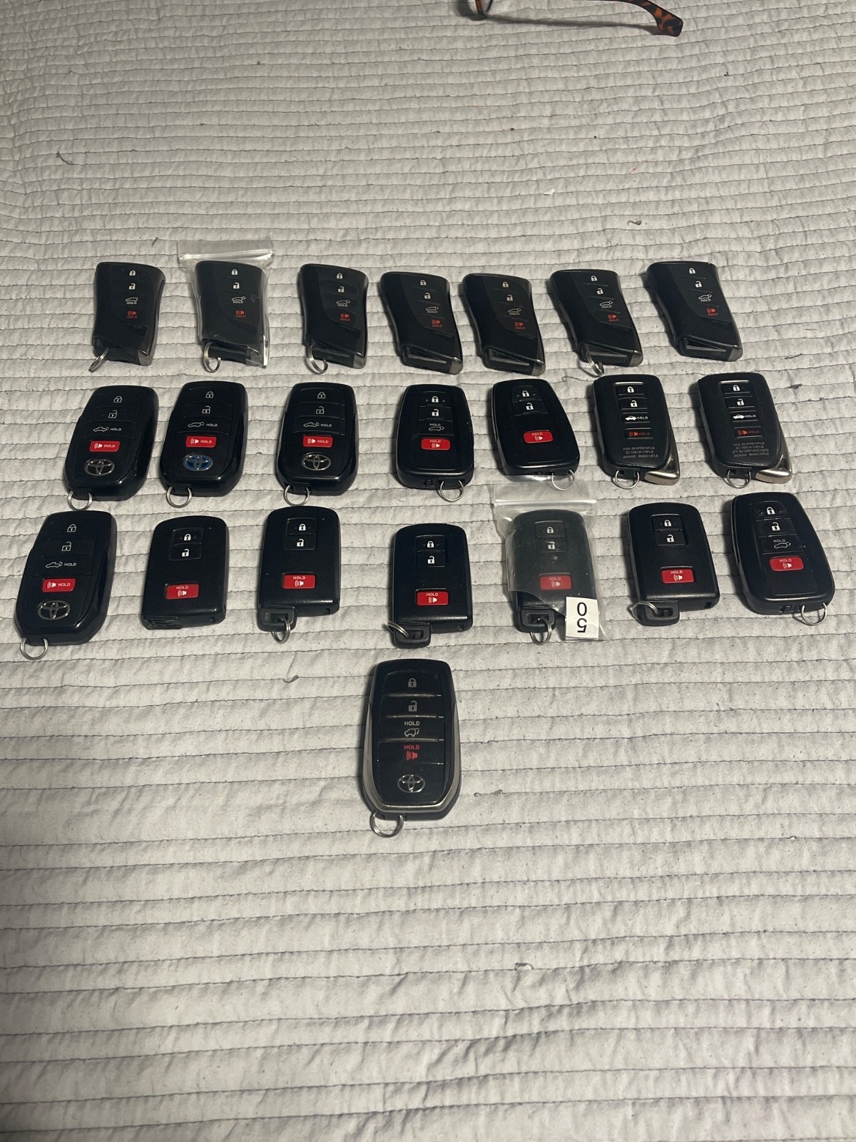 OEM LOT OF 22 TOYOTA LEXUS SMART KEY FOB REMOTE KEYLESS ENTRY HYQ14AAB HYQ14FBA