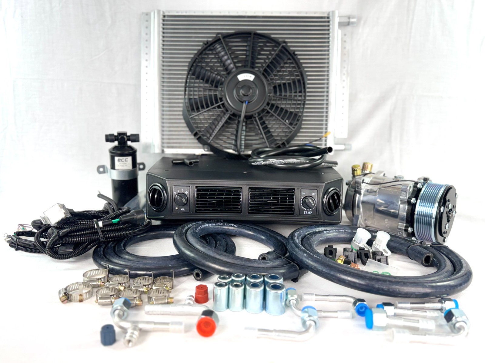 A/C KIT UNIVERSAL UNDERDASH EVAPORATOR HEAT & COOL 404-100 SERPENTINE PULLEY PV8