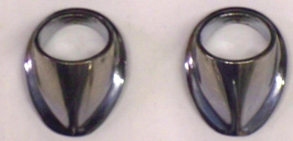 1954-55-1st series  Chevrolet GMC truck Chrome wiper bezels pair