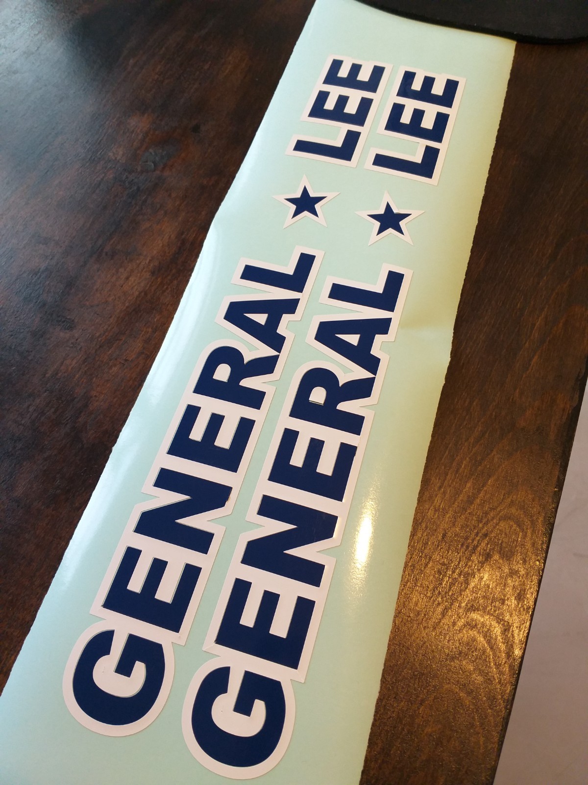 General Lee ONE PAIR Roof Decal Dukes of Hazzard Bicycle Stickers Blue/White