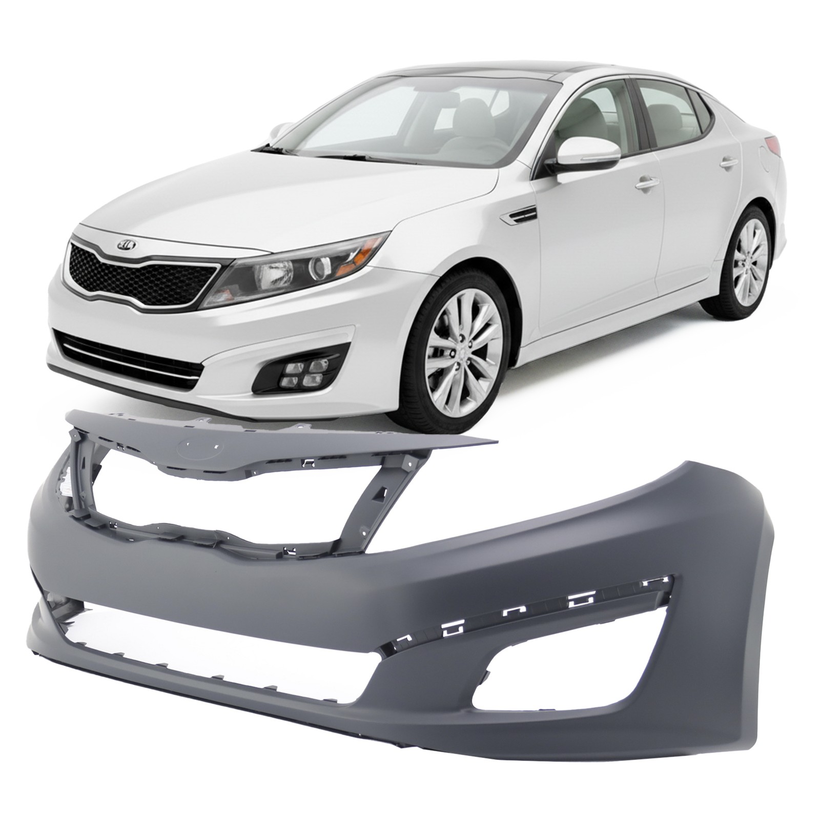 2014-2015 Kia Optima 865114C500 USA Built Primed Front Bumper Cover KI1000168