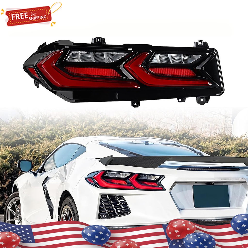 Left Driver Side LED Tail Light 84792627 For 2020-2025 Chevy Chevrolet Corvette