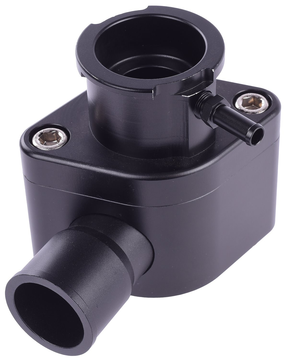 JEGS Intake Manifold Coolant Filler Neck Kit [Black Anodized Billet Aluminum]